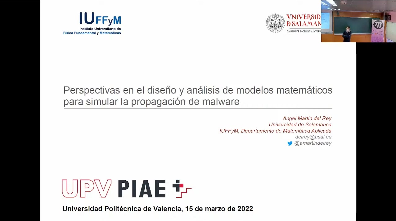 Conferencia Martín del Rey. Perspectivas en el diseño y análisis de modelos matemáticos para simular la propagación de malware.