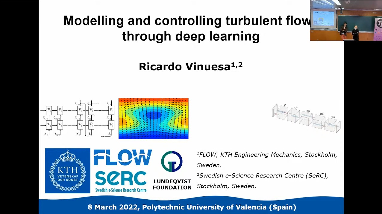 Conferencia Ricardo Vinuesa. Modelling and controlling turbulent flows through deep learning.